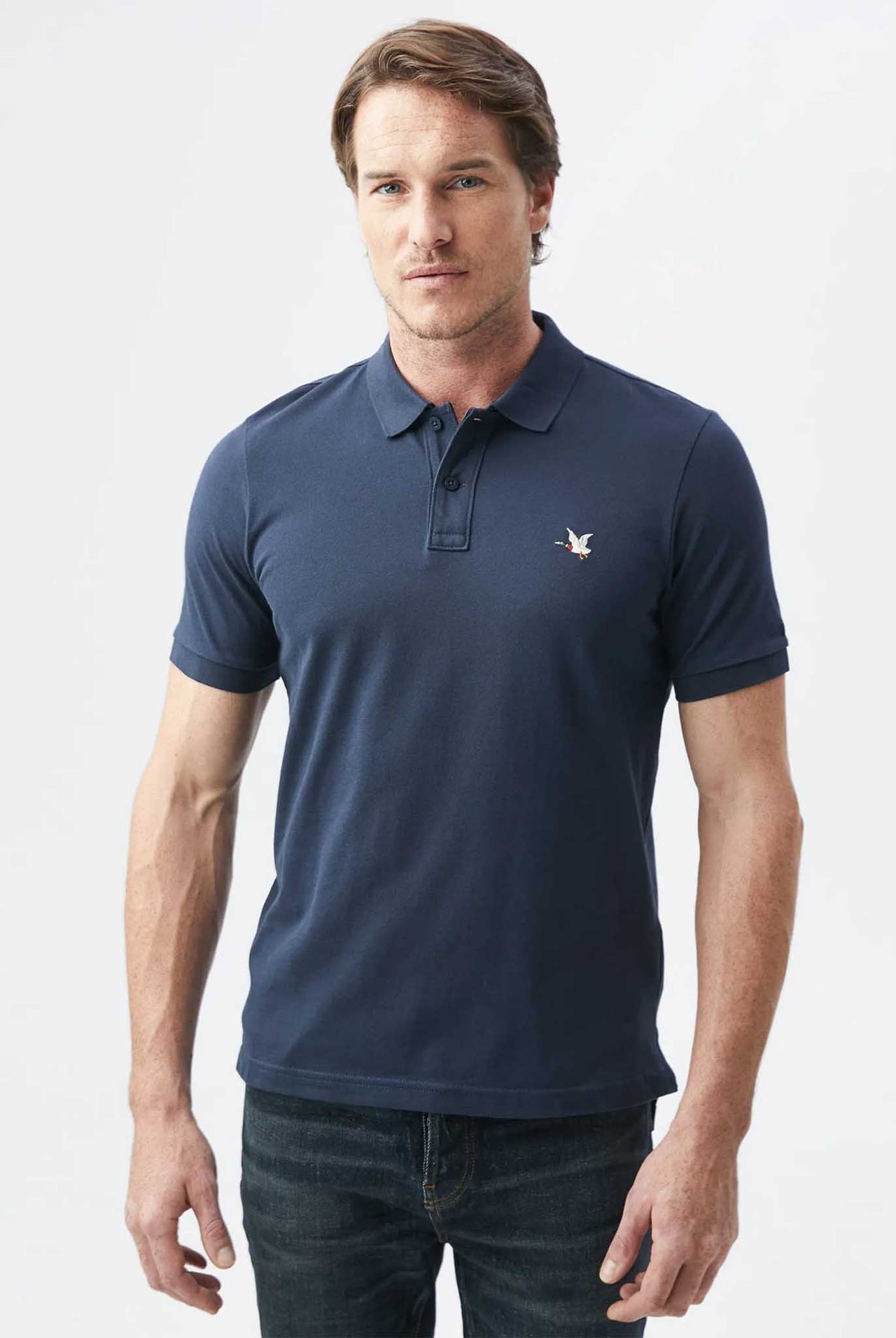 Camiseta Tipo Polo Chevignon Azul Colonial Ultraoscuro