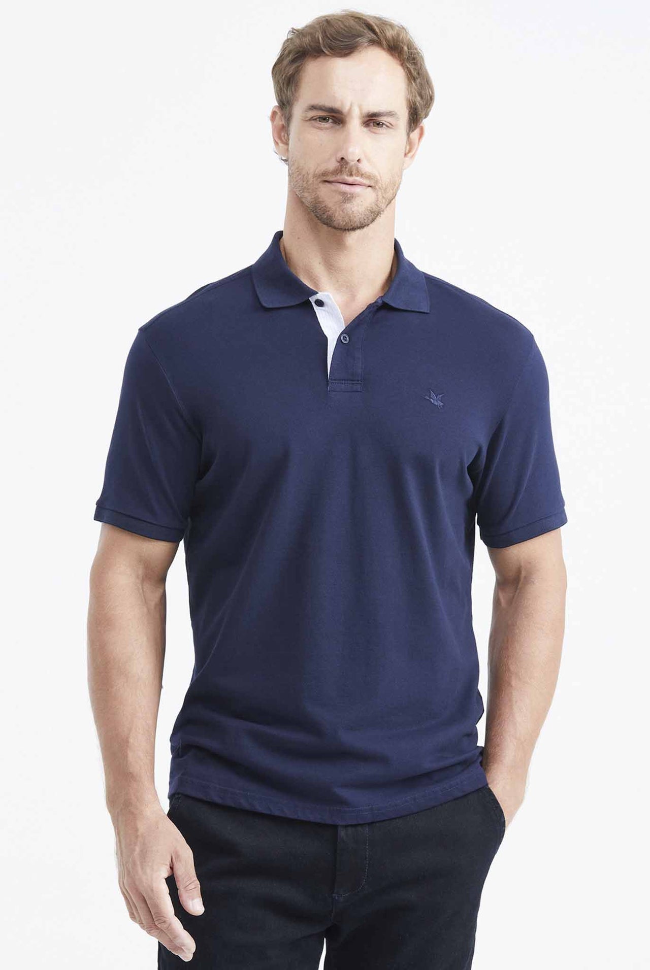 Camiseta Tipo Polo Chevignon Azul Ultraoscuro