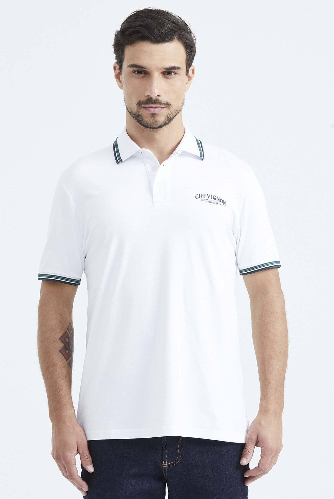 Camiseta Tipo Polo Chevignon Blanco