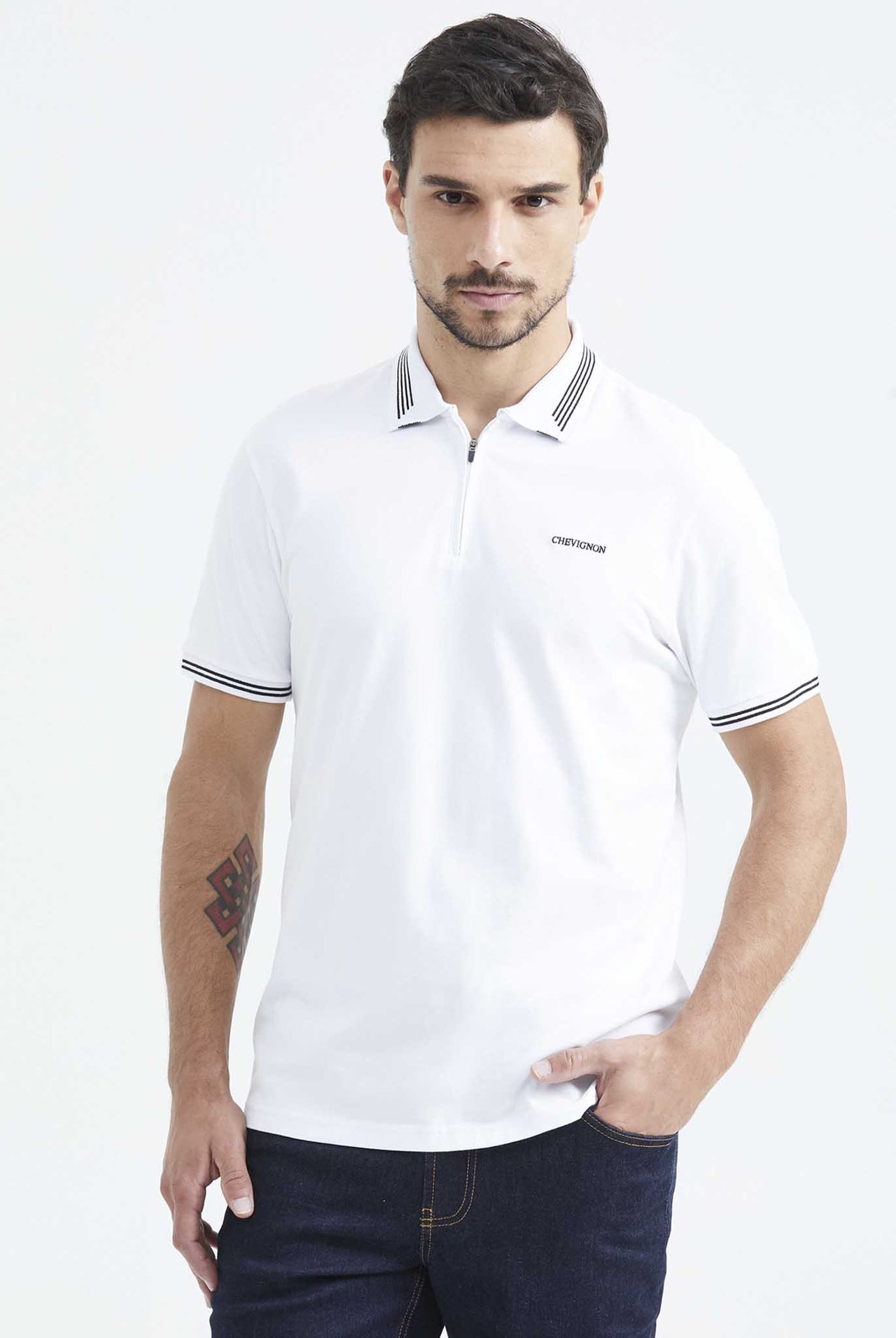 Polo Chevignon Slim Fit Blanco