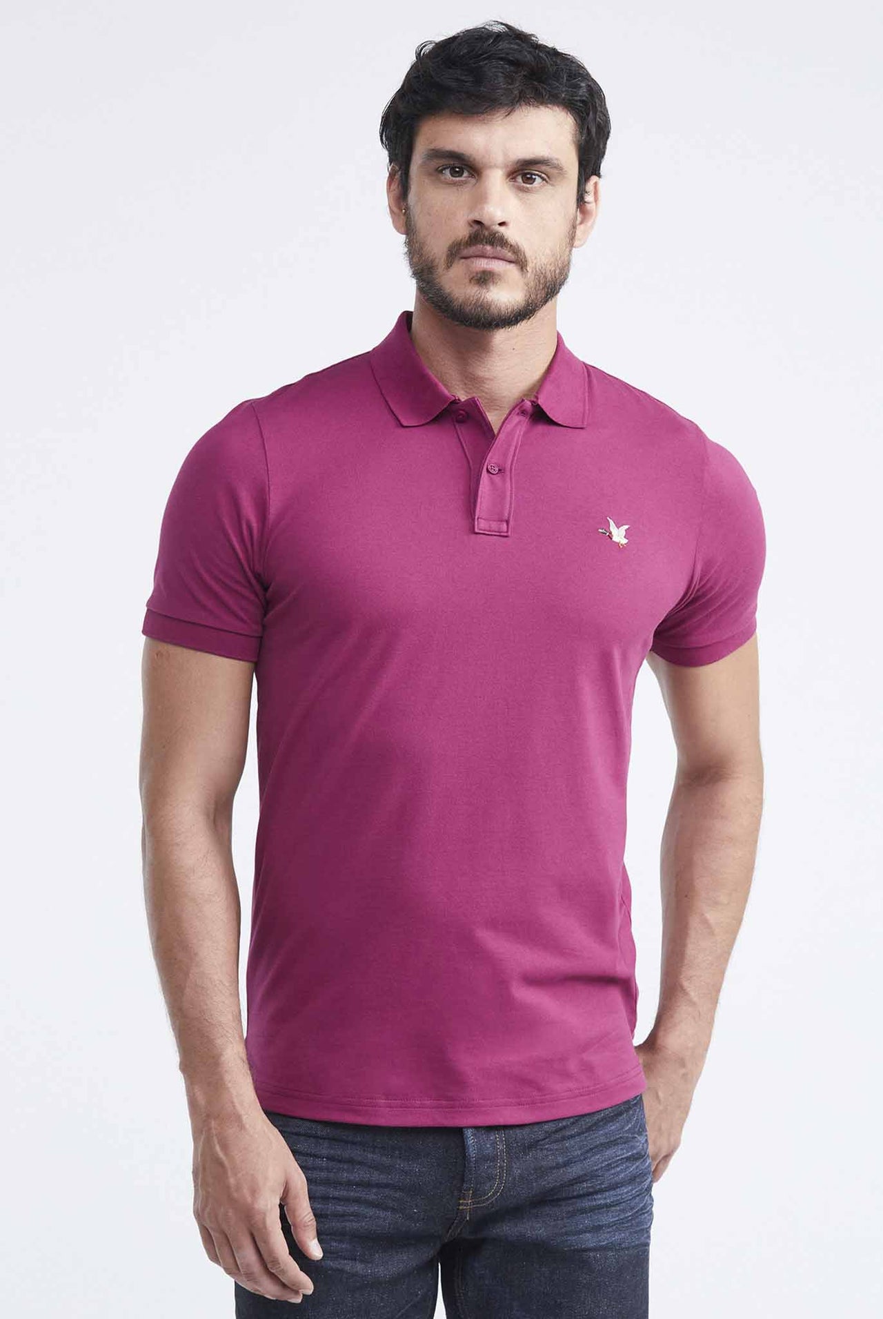 Camiseta Tipo Polo Chevignon Morado