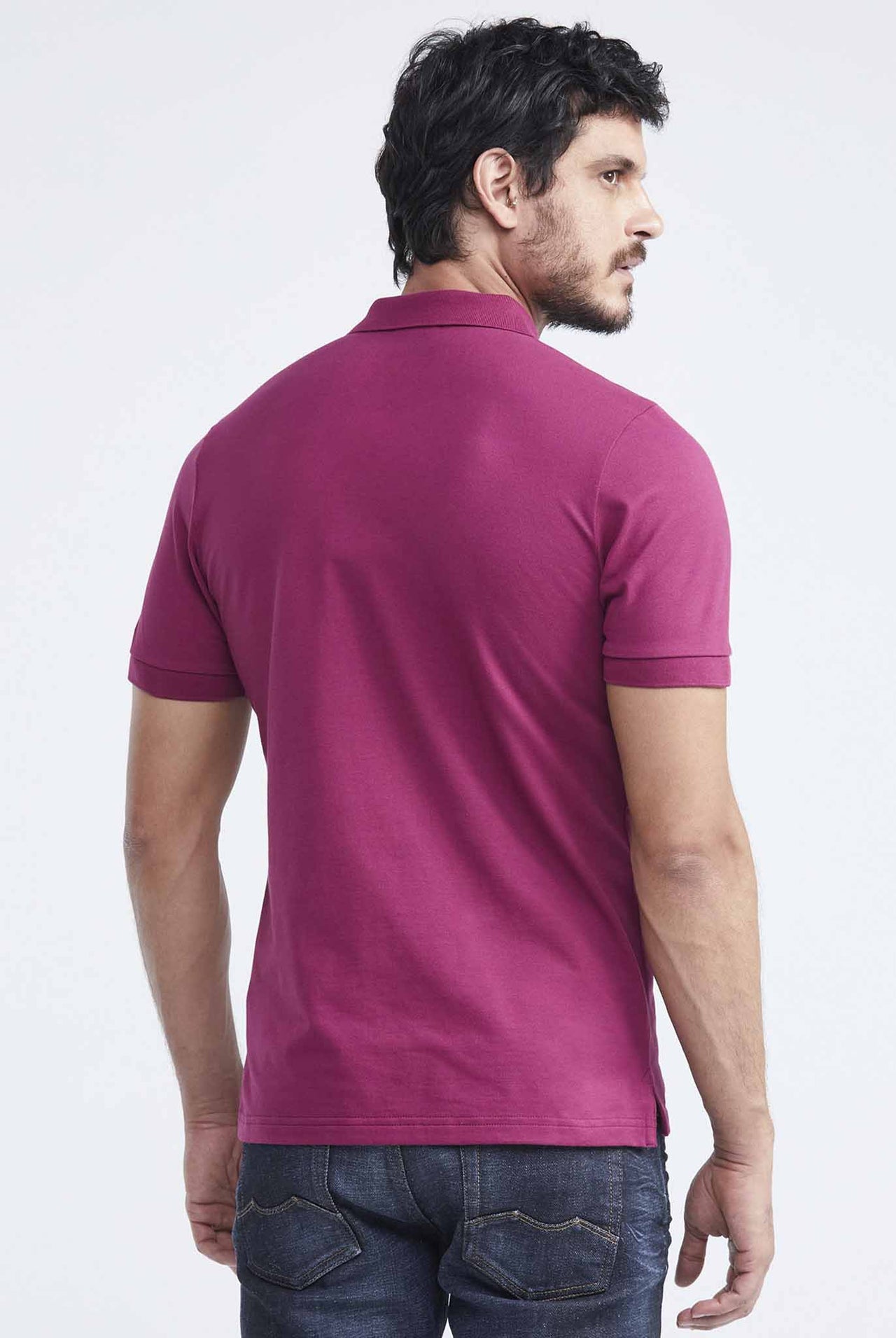 Camiseta Tipo Polo Chevignon Morado