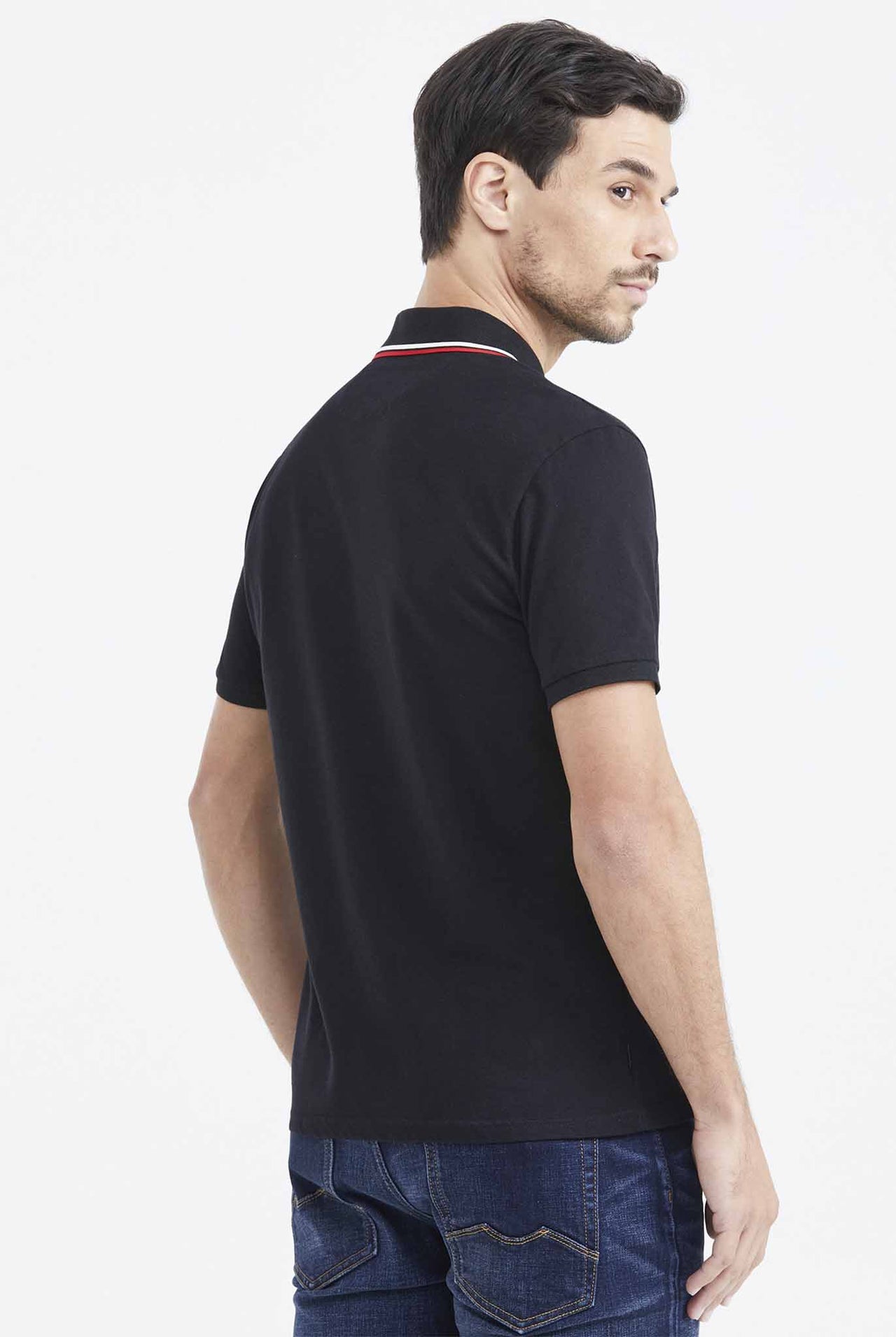 Camiseta Tipo Polo Chevignon Negro Sombrio