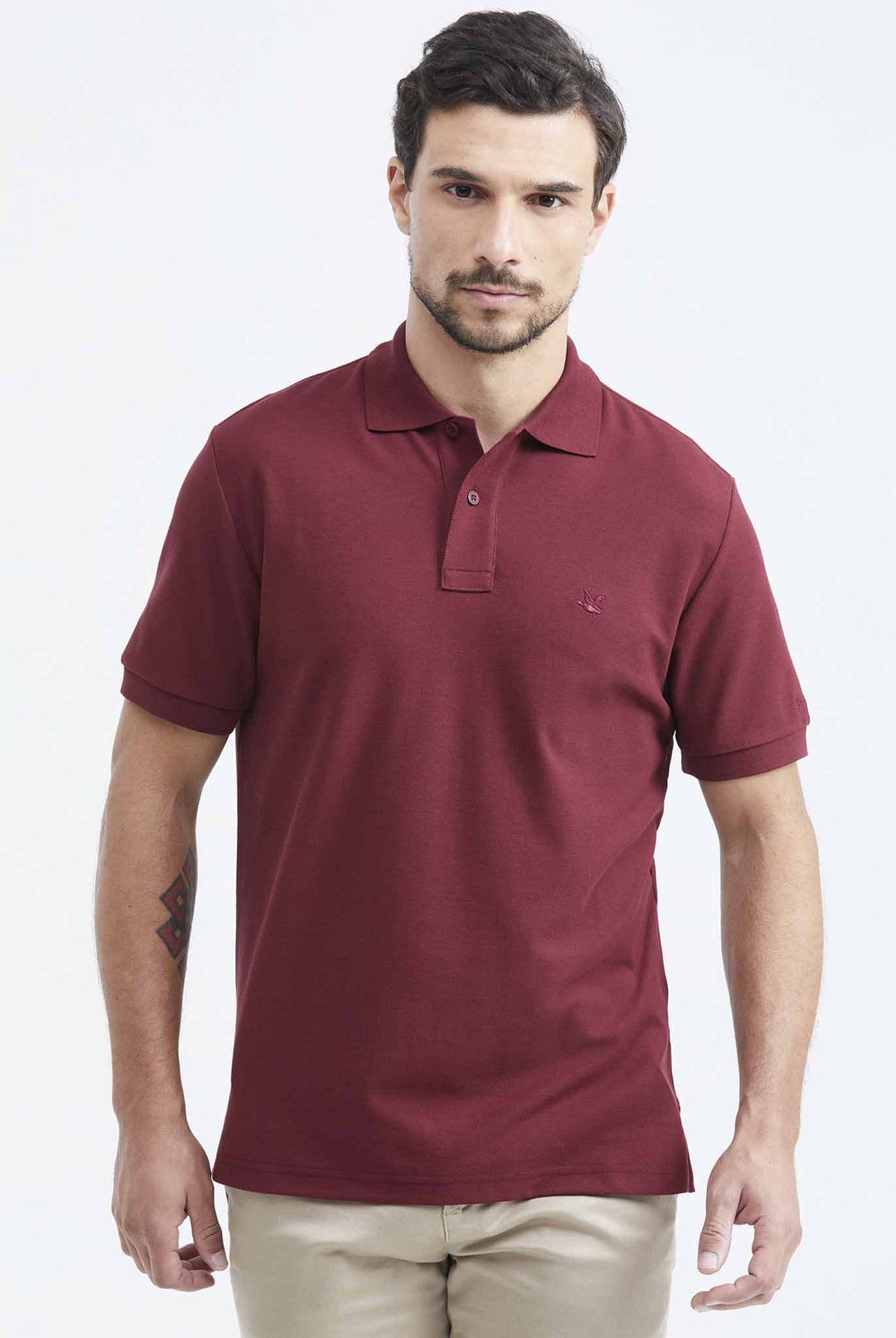 Camiseta Tipo Polo Chevignon Rojo Zinfandel Oscuro