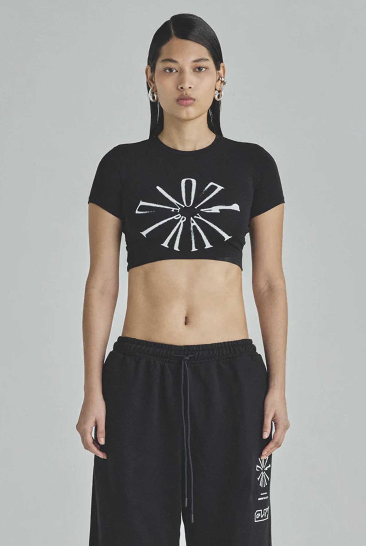 Crop Top Undergold Spring Pray 4 Love Black