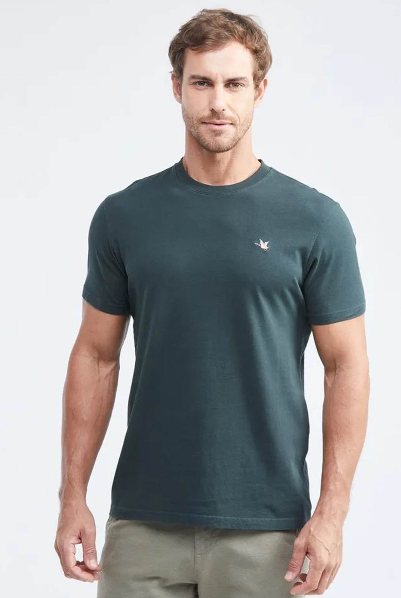 Camiseta Chevignon Slim Fit Cuello Redondo En Rib 063-642F001 Verde