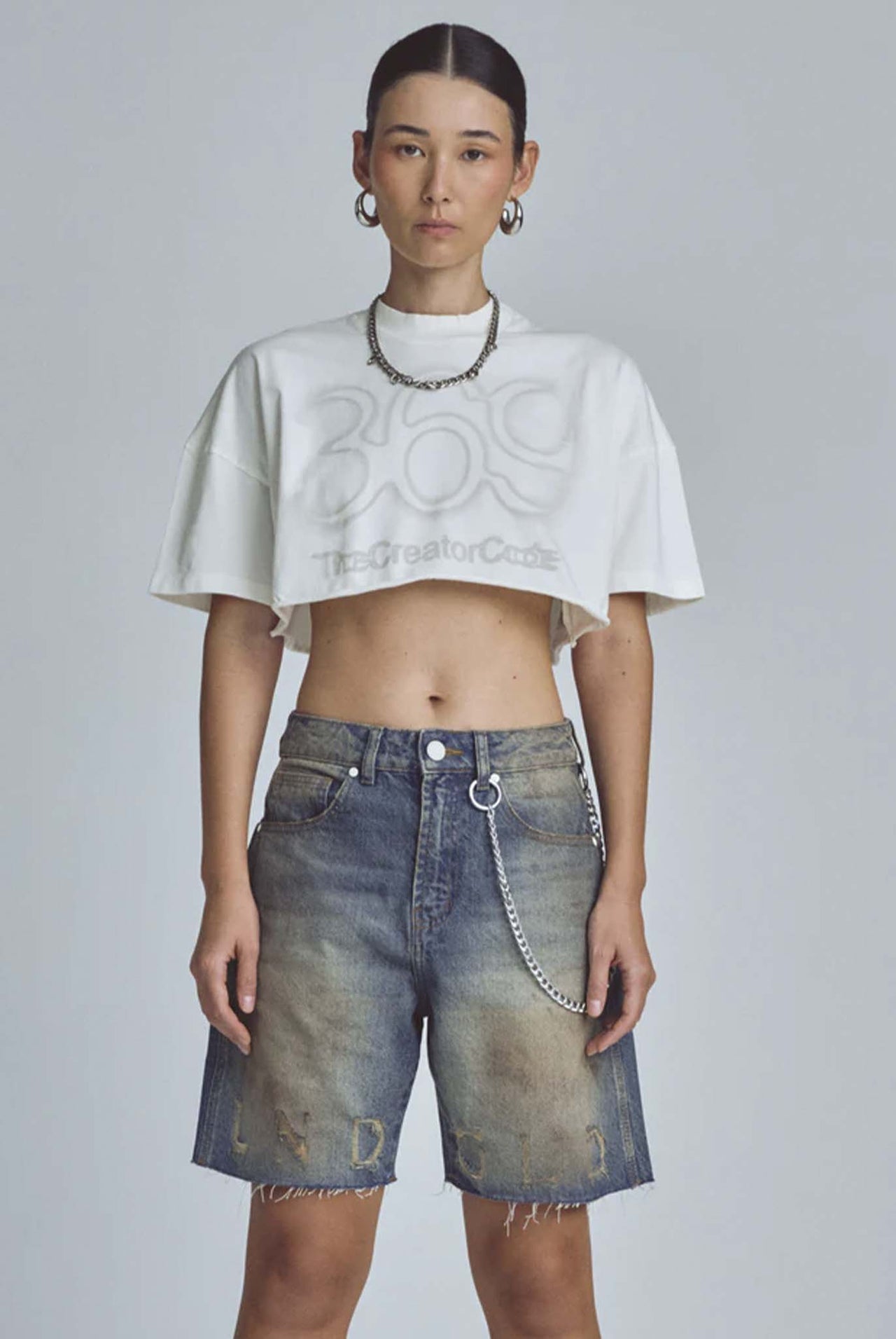 Crop Top Undergold Stardust Code White