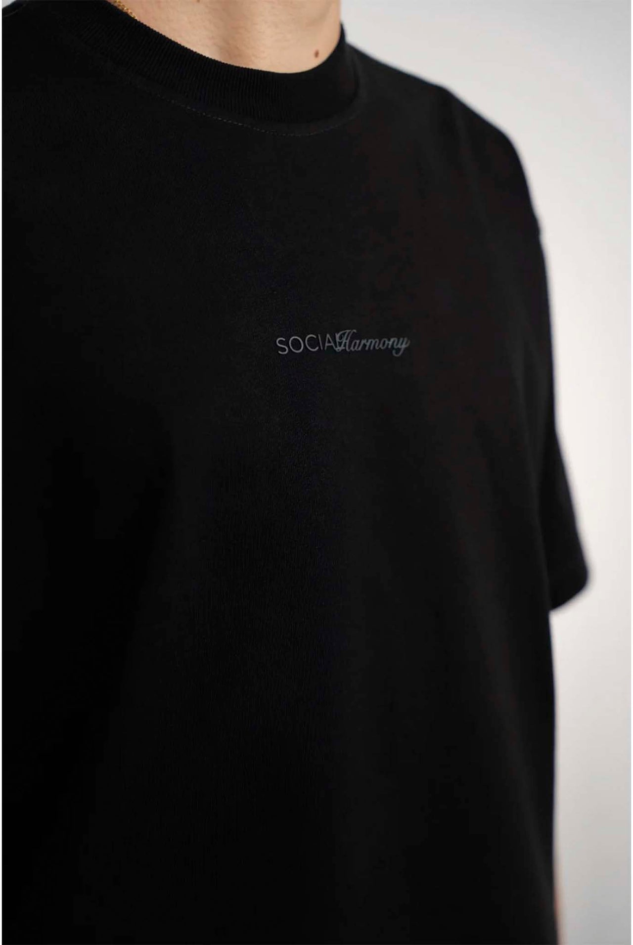 Camiseta Social Harmony Tobacco Negro