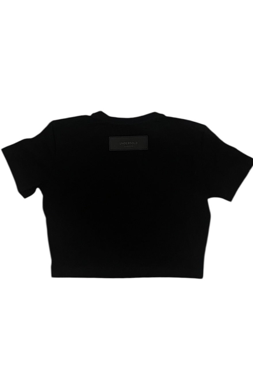 Crop Top Undergold Basics Baby Tee Negro
