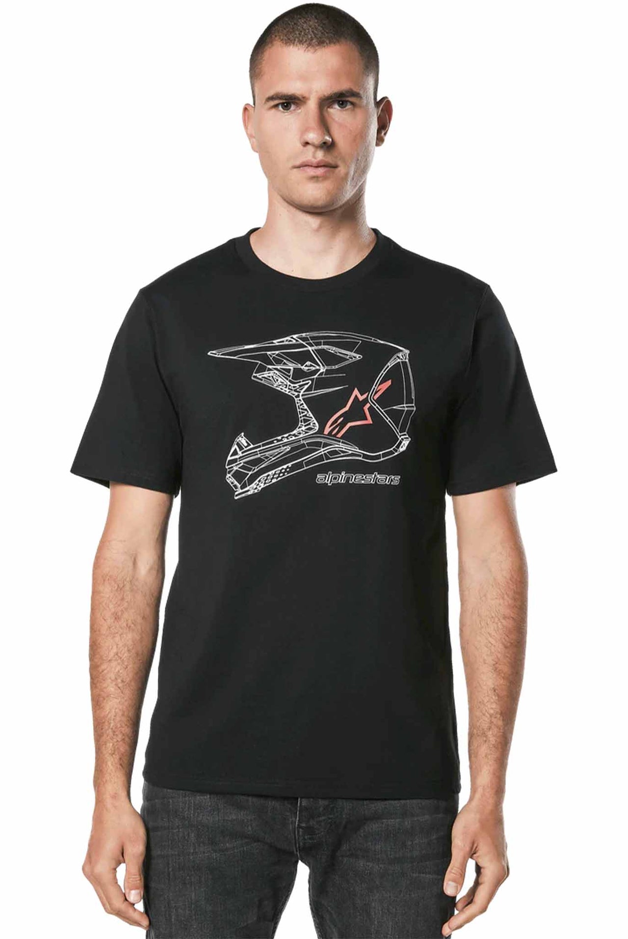 Camiseta Alpinestars Mx Helmet Csf Black