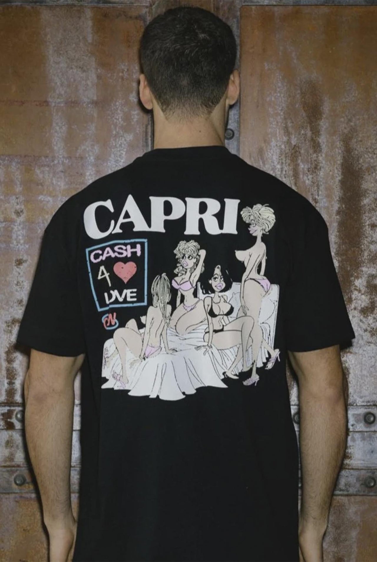 Camiseta Gruppo Capri Cash For Love Negro