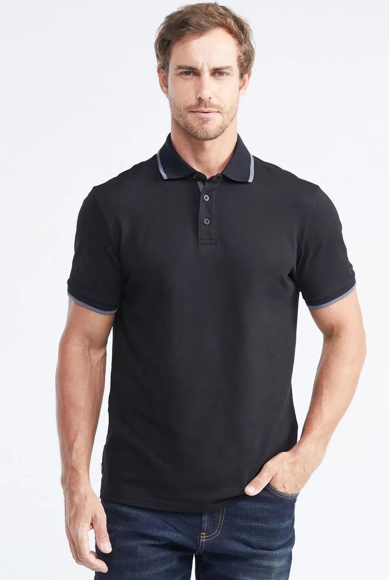 Camiseta Tipo Polo Chevignon Negro