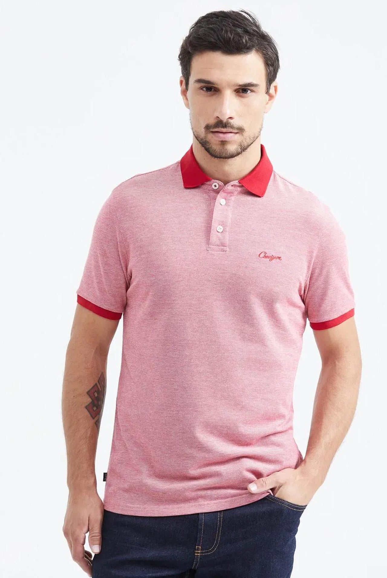 Camiseta Tipo Polo Chevignon Rojo