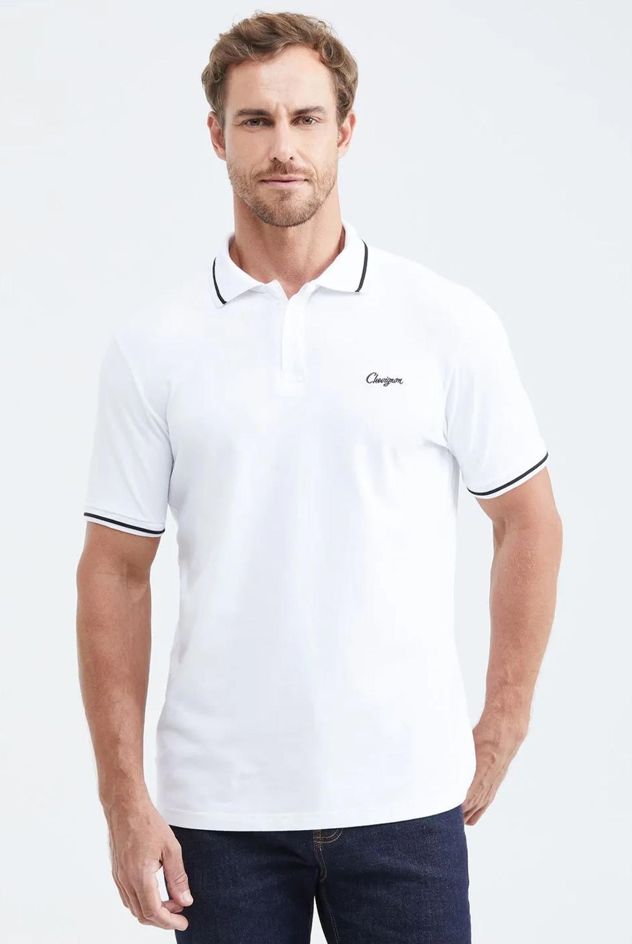 Camiseta Tipo Polo Chevignon Blanco  063-609F025