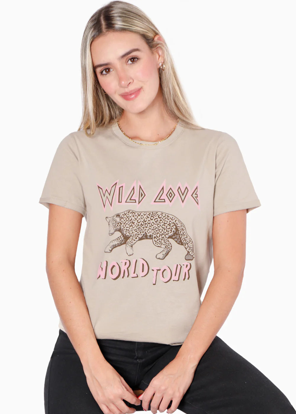 Camiseta Flashy  Estampada " Wild Love World Tour " - Tasha