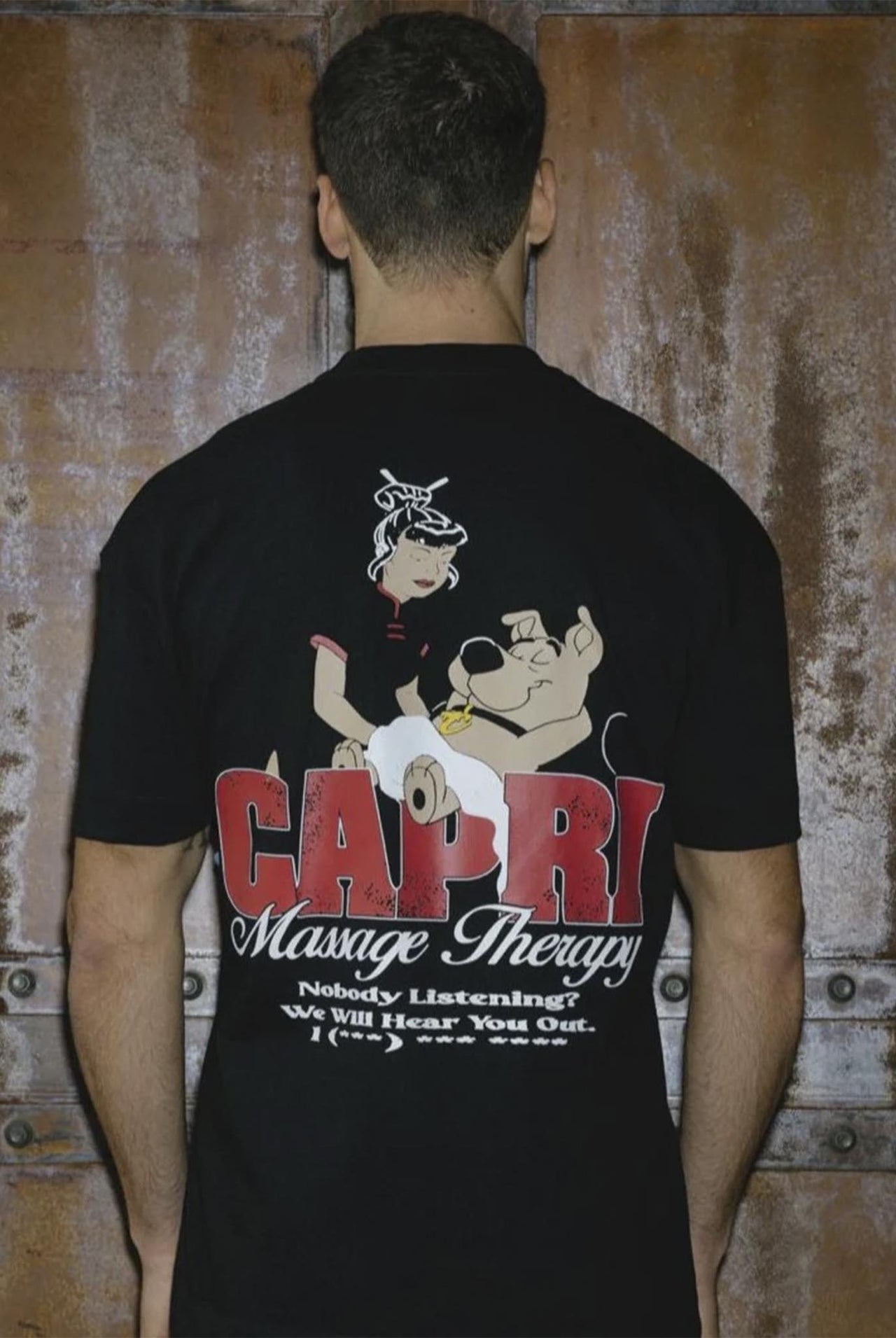 Camiseta Gruppo Capri Massage Therapy Negro