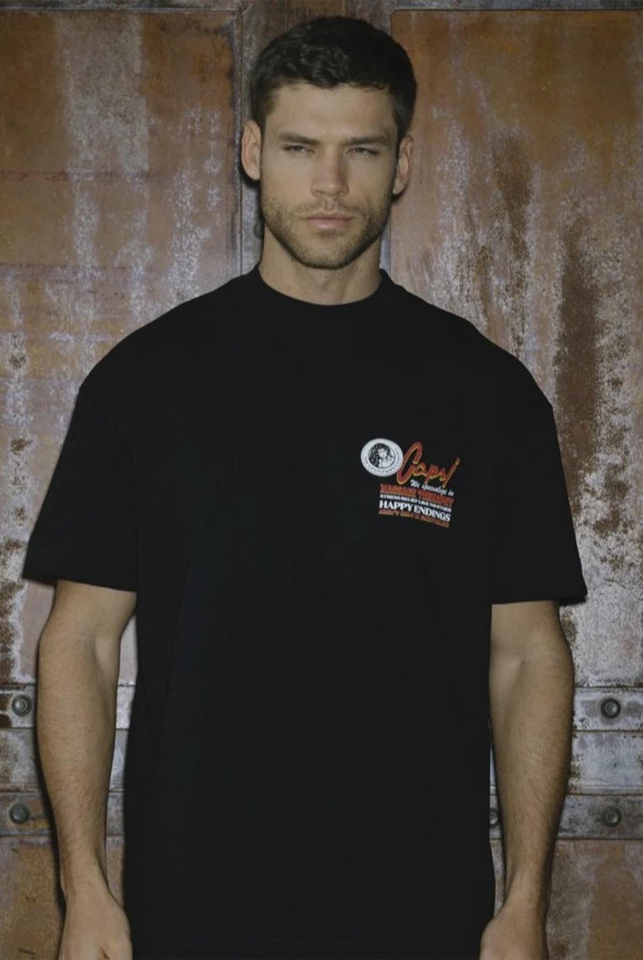 Camiseta Gruppo Capri Massage Therapy Negro