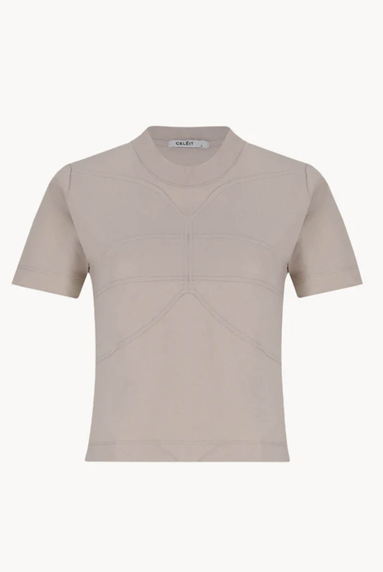 Camiseta Celeit Logo Textured Beige