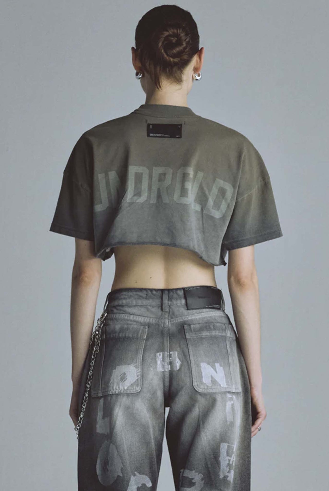 Crop Top Undergold Echoes Faded Olive