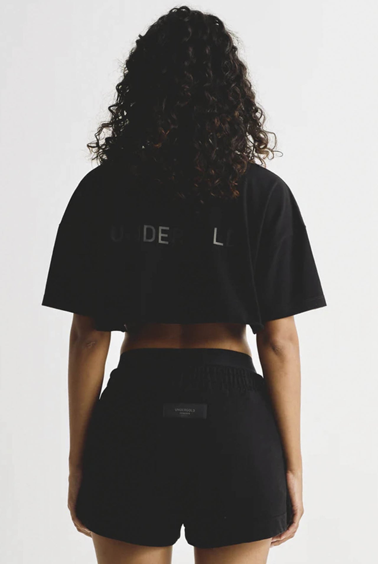 Crop Top Undergold Line Logo Black