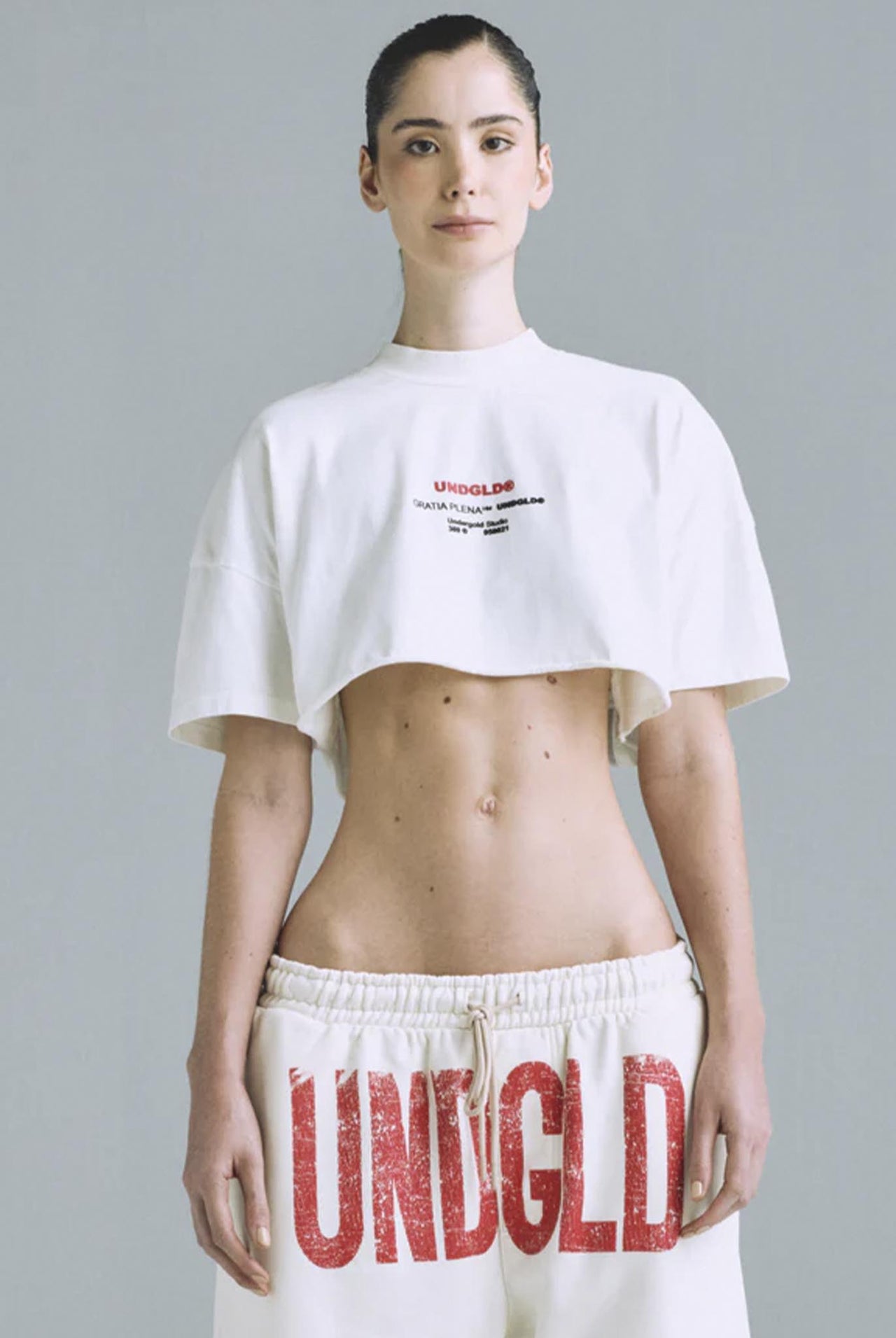Crop Top Undergold Gratia Plena Mary White