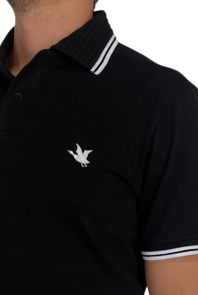 Camiseta Tipo Polo Chevignon Manga Corta Color Negro