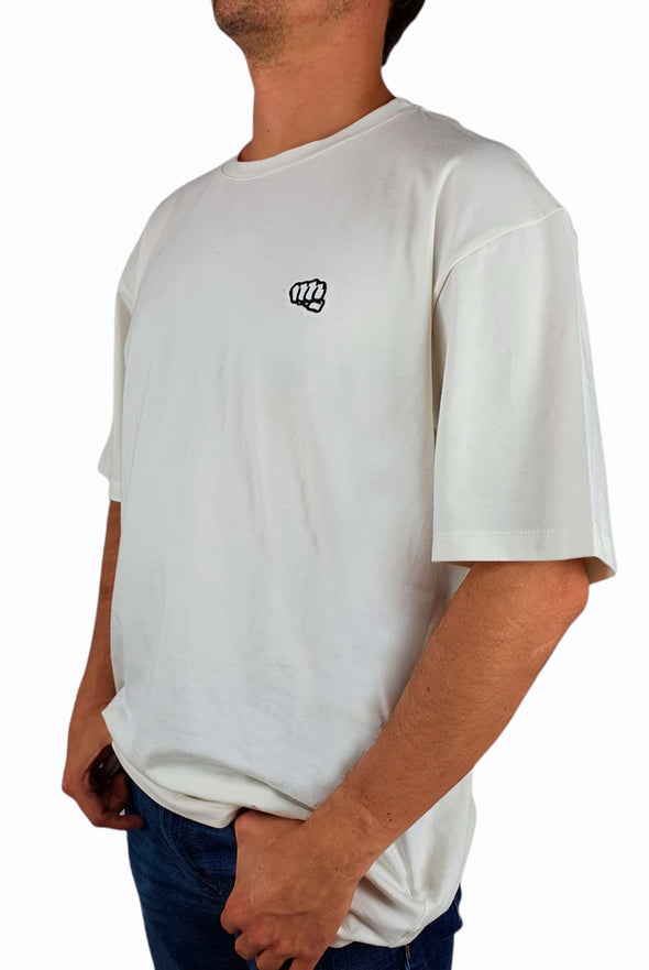 Camiseta Fist Beige Logo Bordado