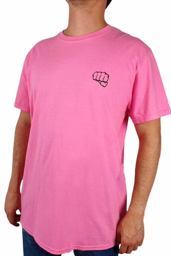 Camiseta Rosada Logo Estampado