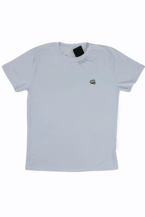 Camiseta Fist blanca logo bordado