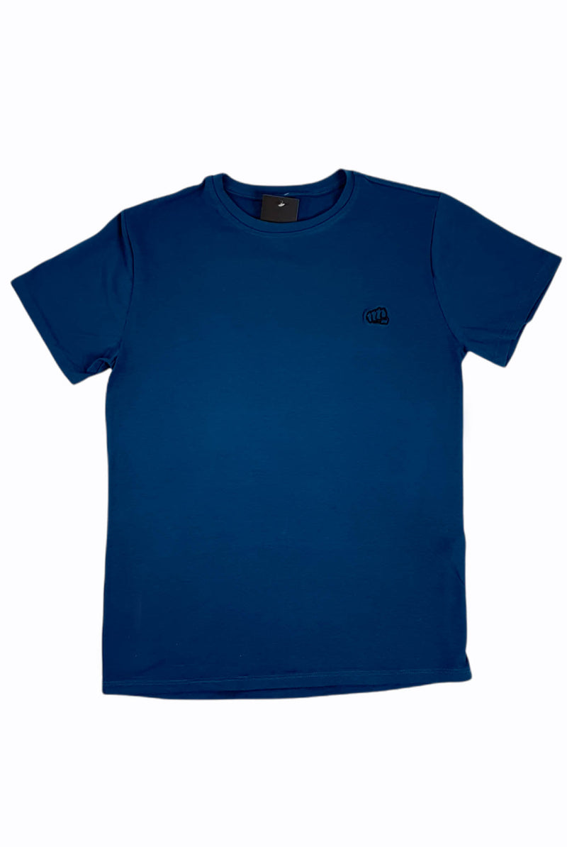 Camiseta Fist azul esmeralda con logo bordado