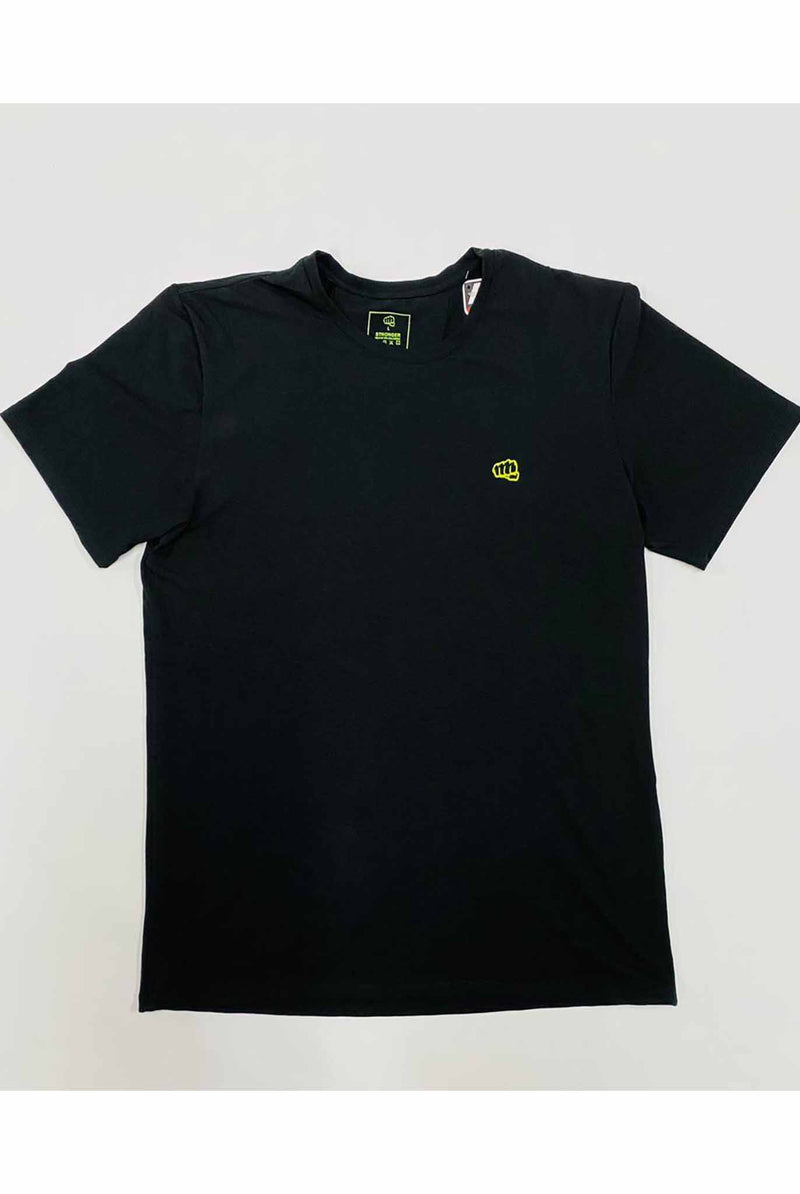 Camiseta Fist  Basica Logo Mini Premium  Negra con Verde