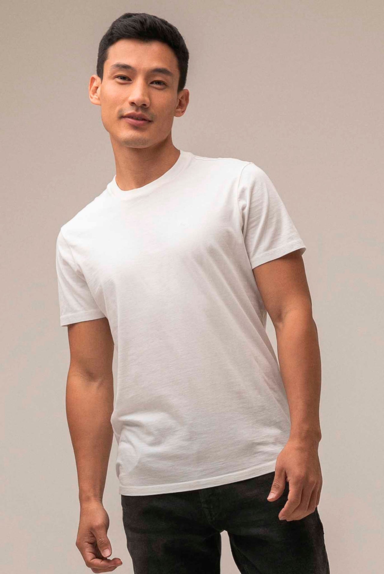 Camiseta Americanino Básica Slim Fit - Crudo Pruro