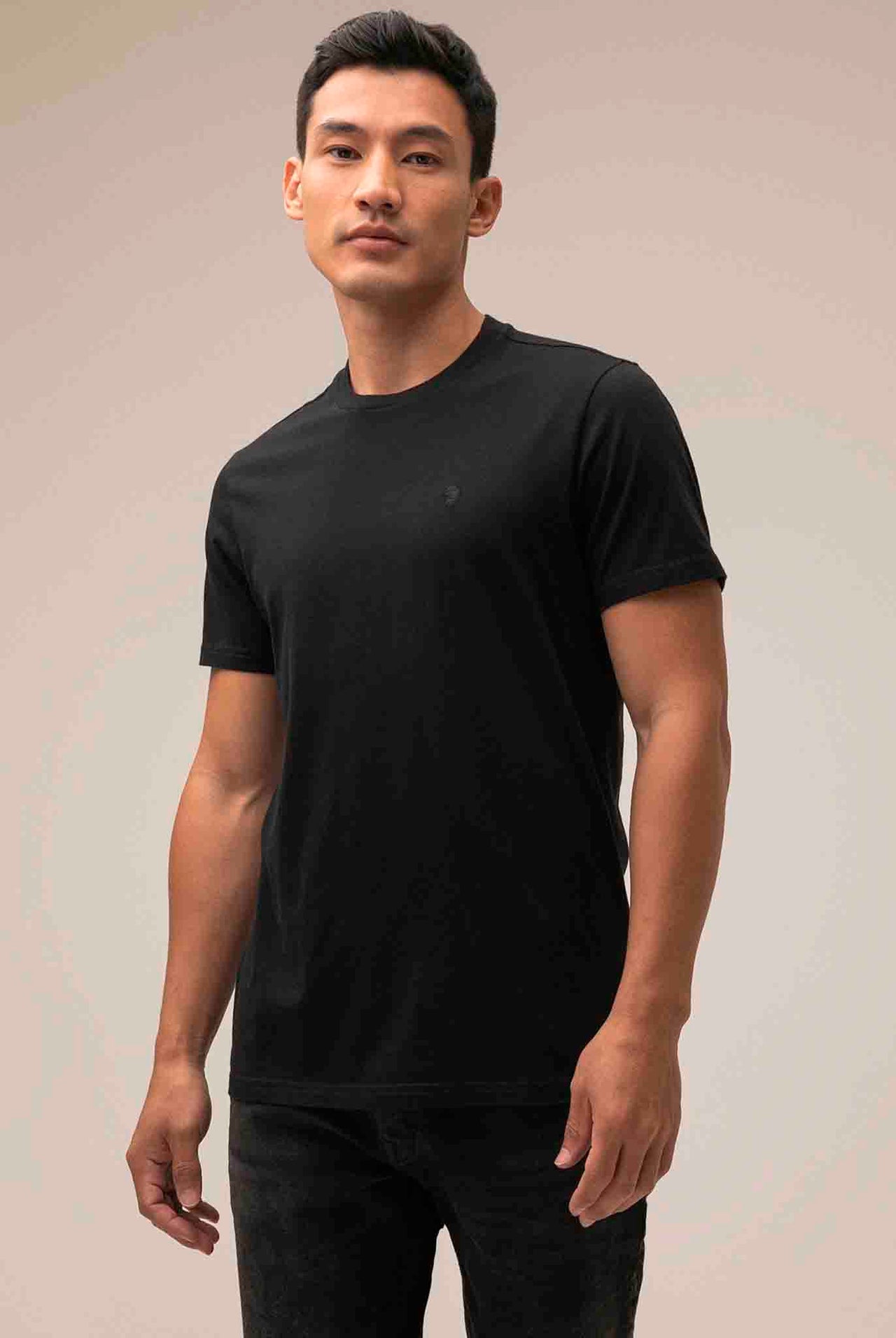 Camiseta Americanino Básica Slim Fit - Negro