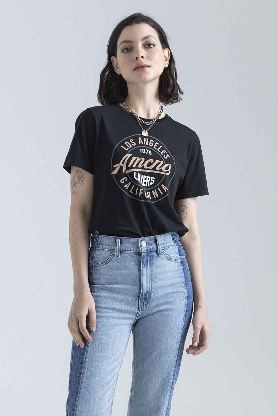 Camiseta Mujer Americanino Estampado Los Angeles 1975 Amcno