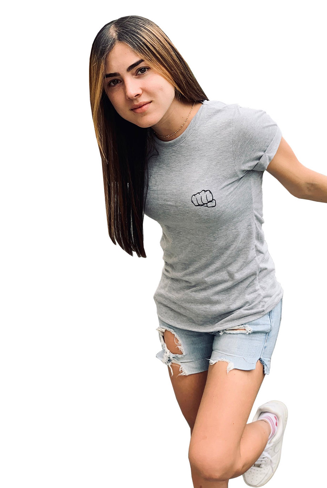 Camiseta Fist Basica Gris