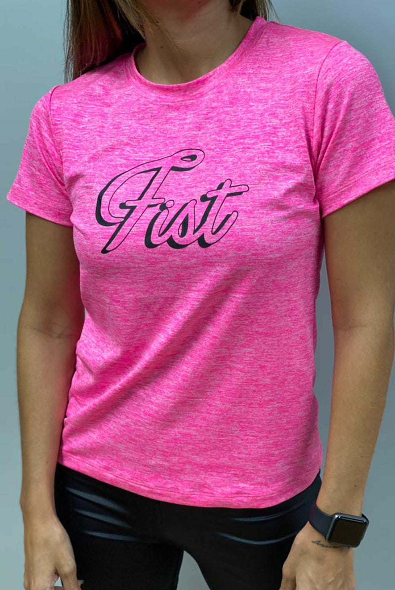 Camiseta Fist Sport Rosado Neón