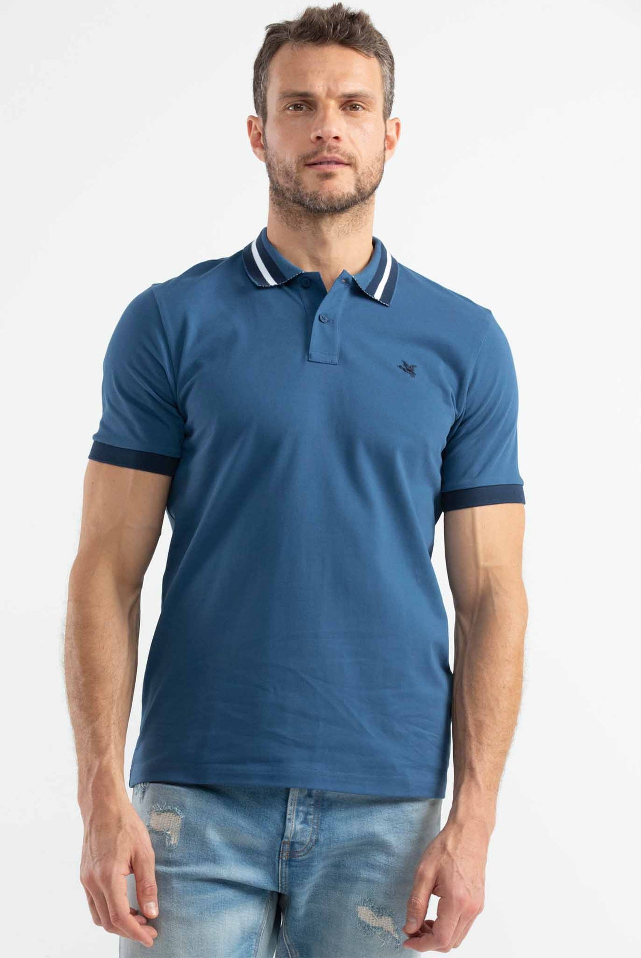 Polo Chevignon Azul Medio