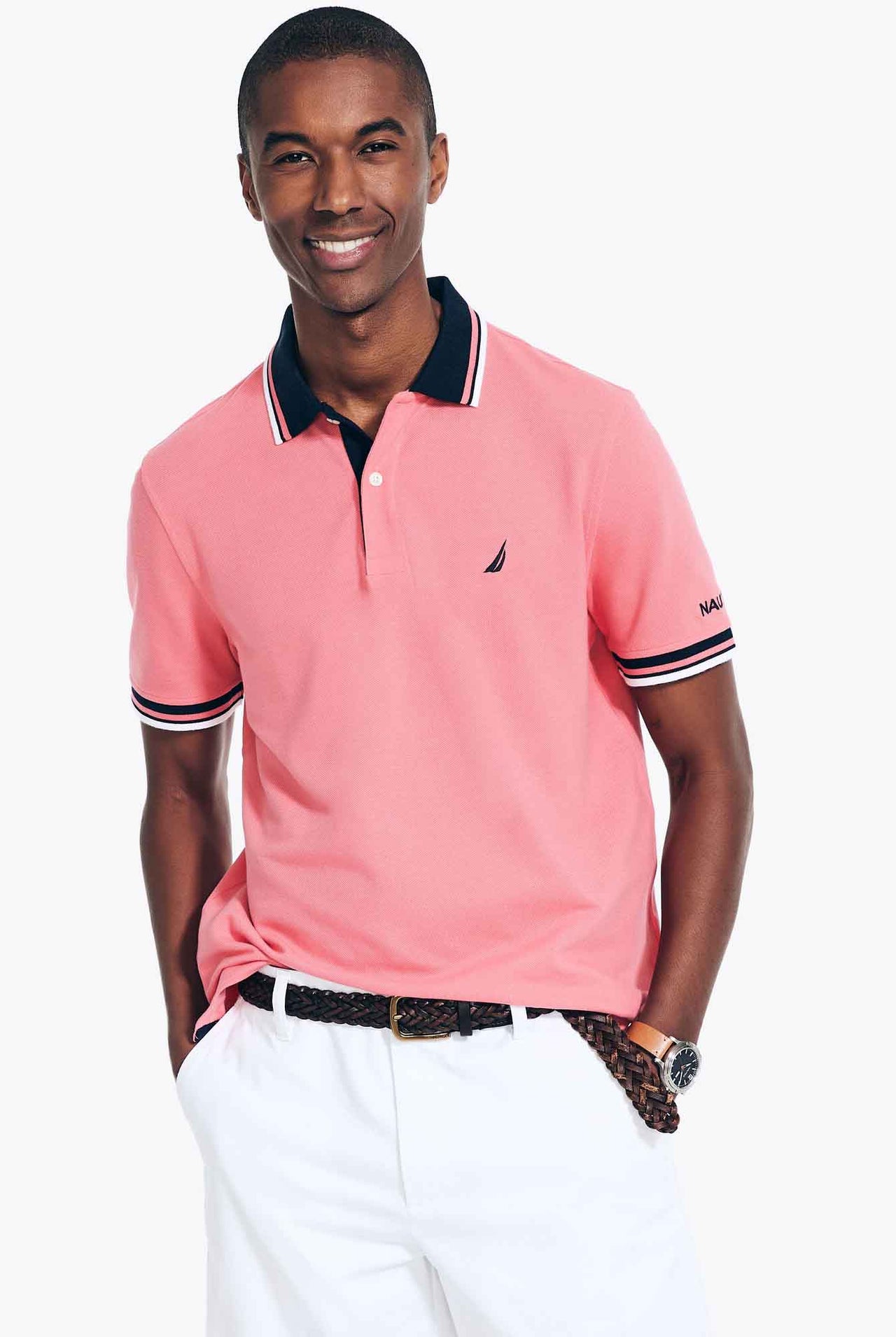 Polo Nautica Solid Teaberry Rosado