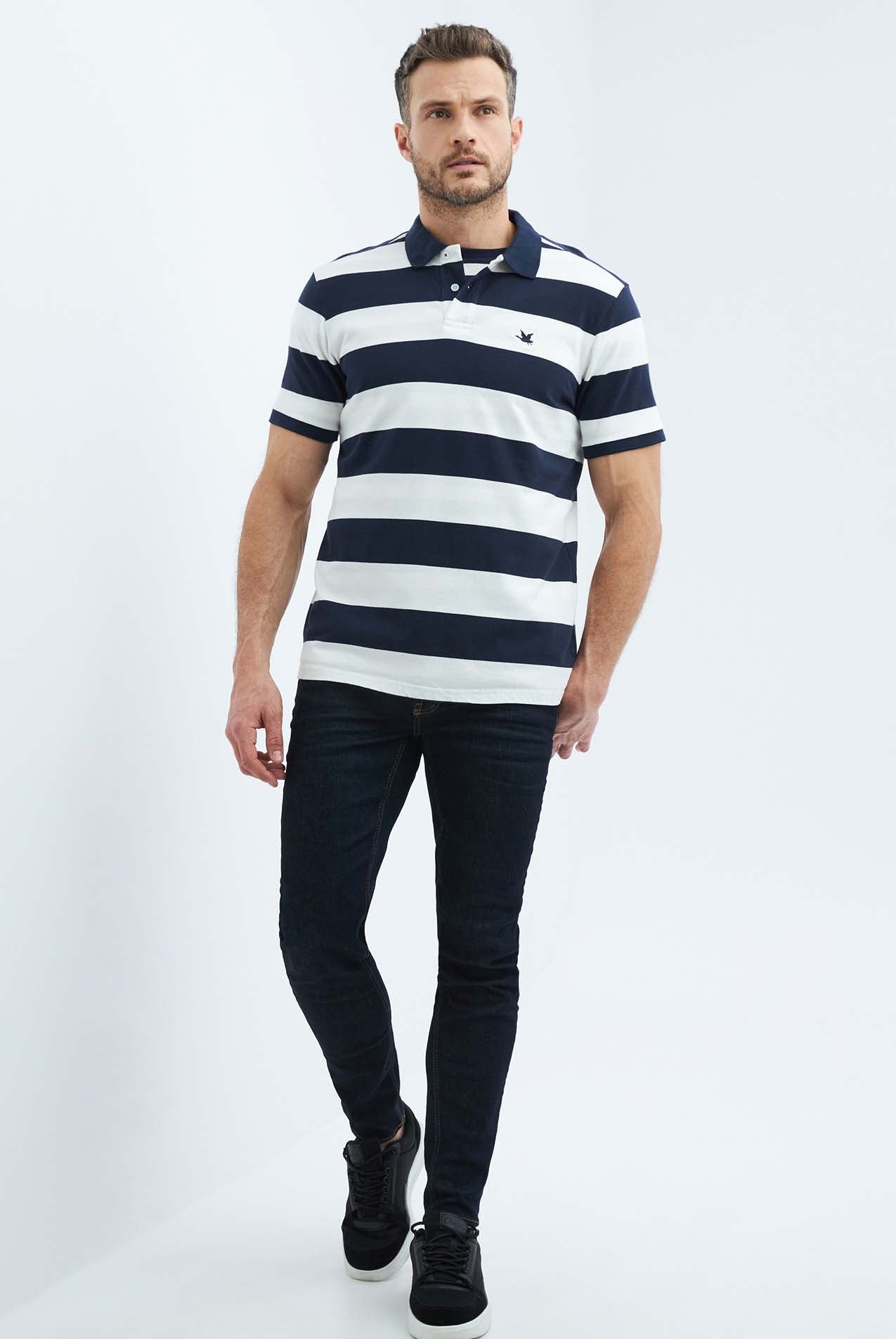 Polo Chevignon Classic Fit Rayas Manga Corta