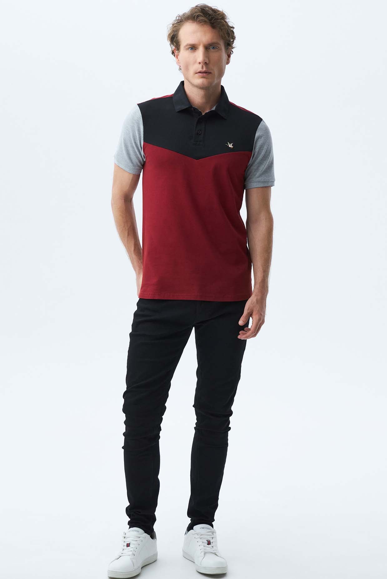 Polo Chevignon Slim Fit Bloques En Contraste Manga Corta