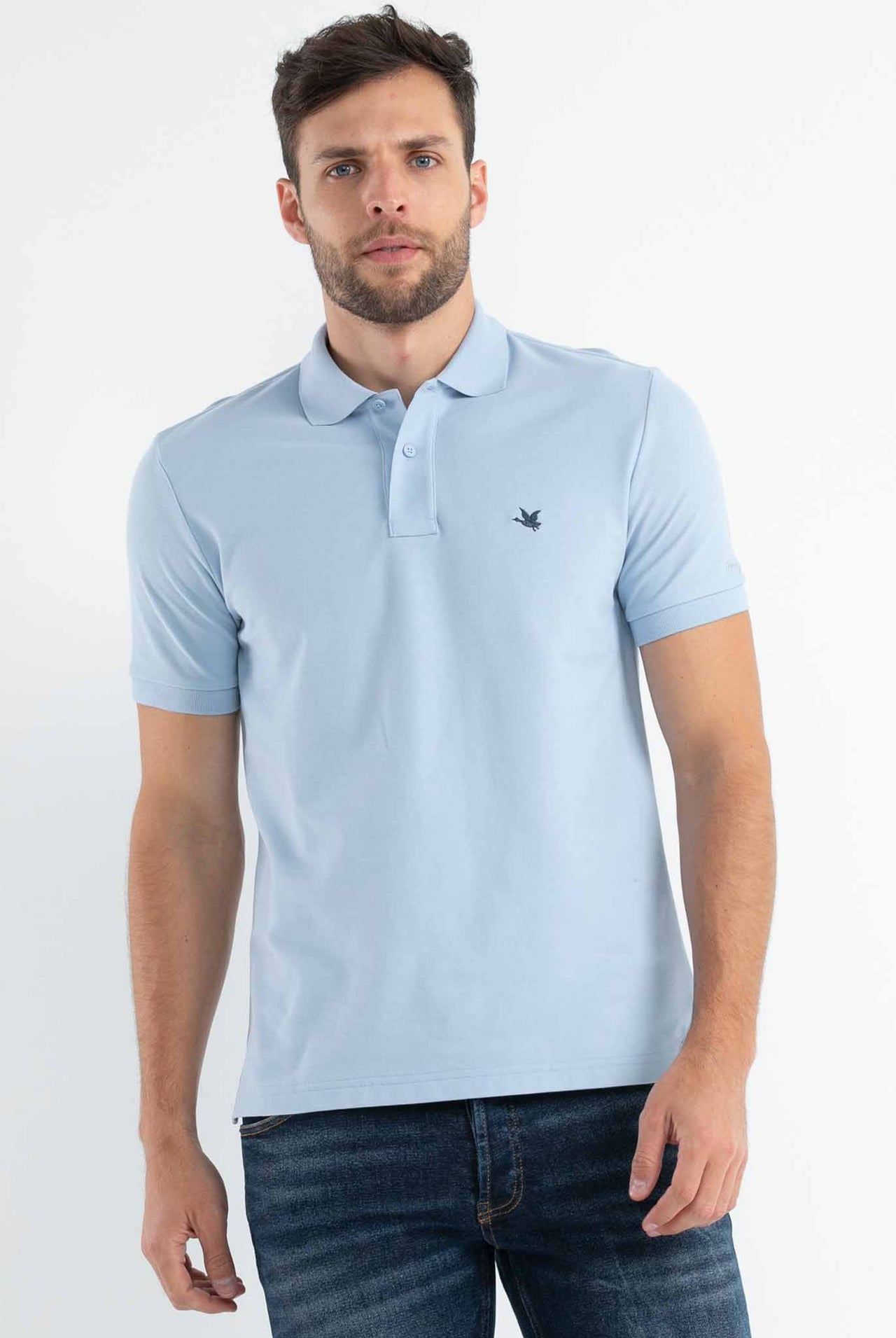 Polo Chevignon Azul Claro, Logo Básico - Classic Fit