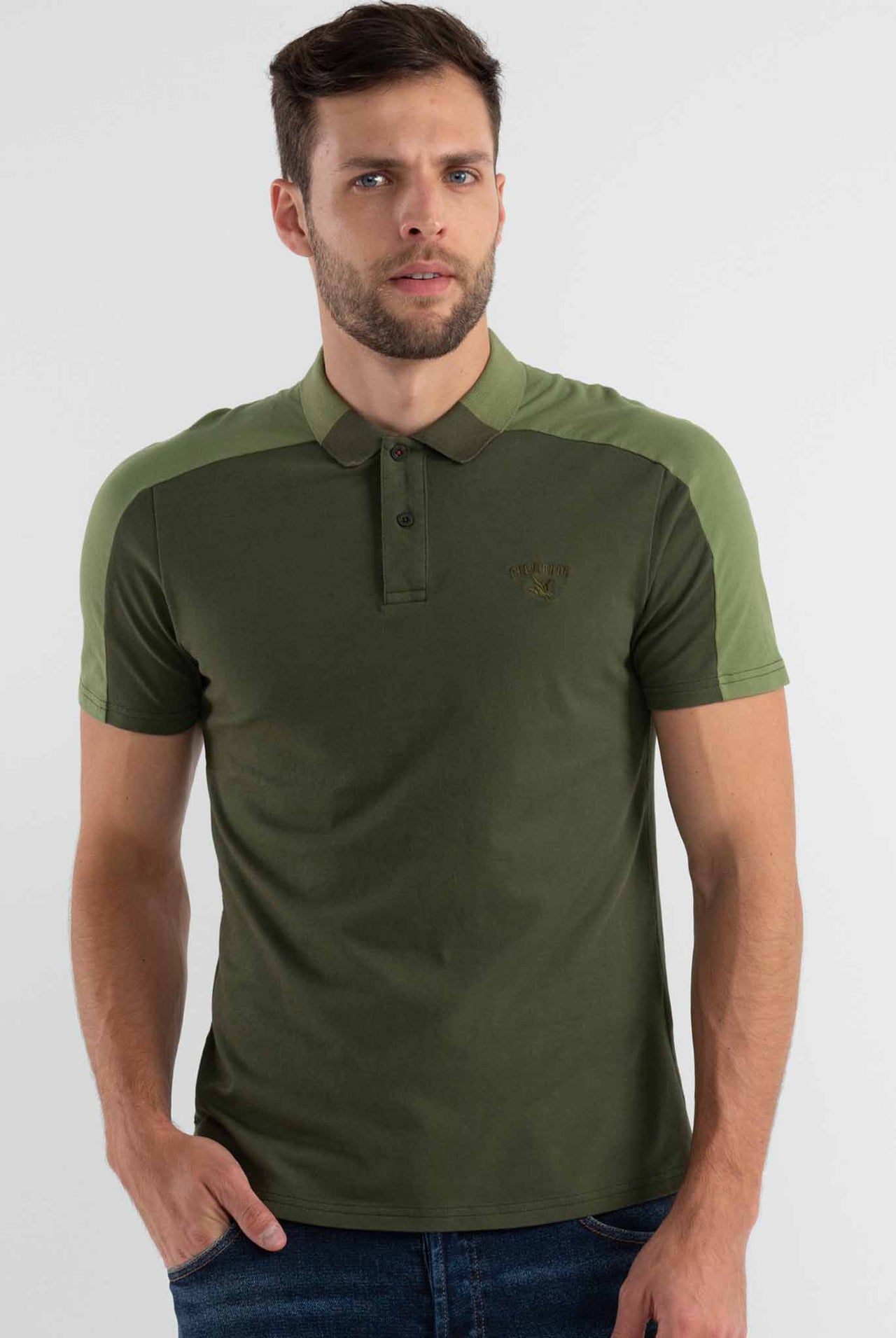 Polo Chevignon Verde Medio Logo Básico