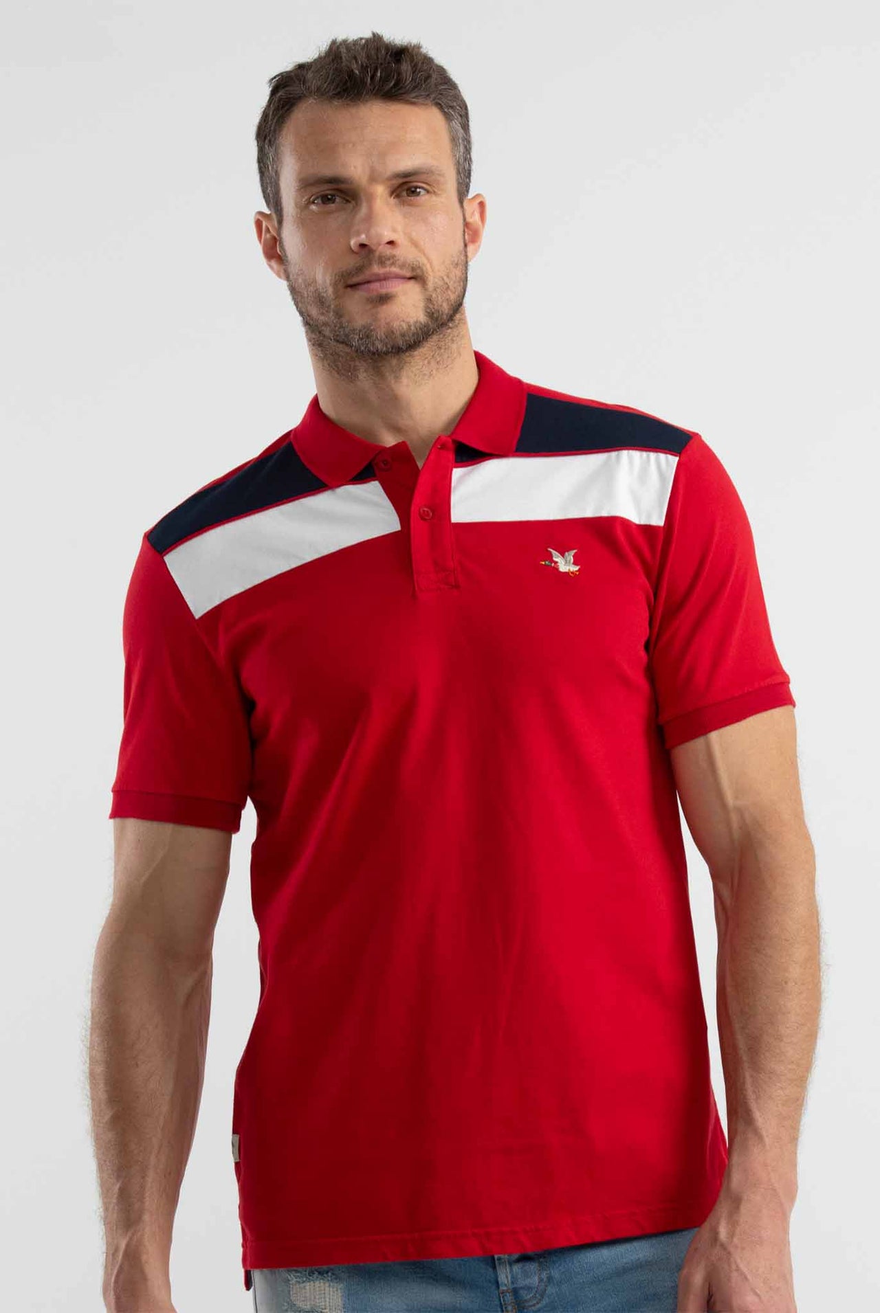 Polo Chevignon Color Rojo Logo Básico