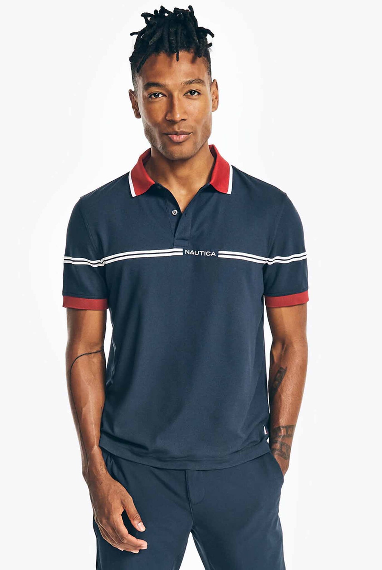 Polo Nautica Azul Marino Classic Fit
