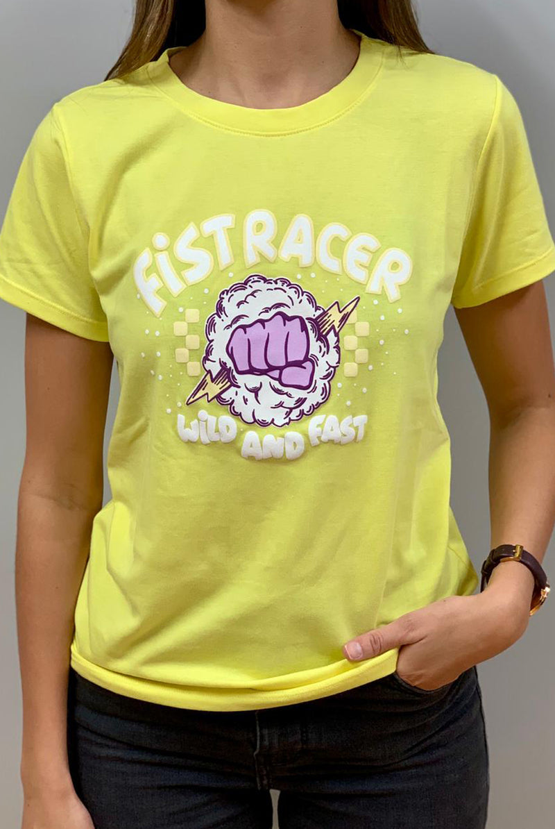 Camiseta Fist Racer Amarillo