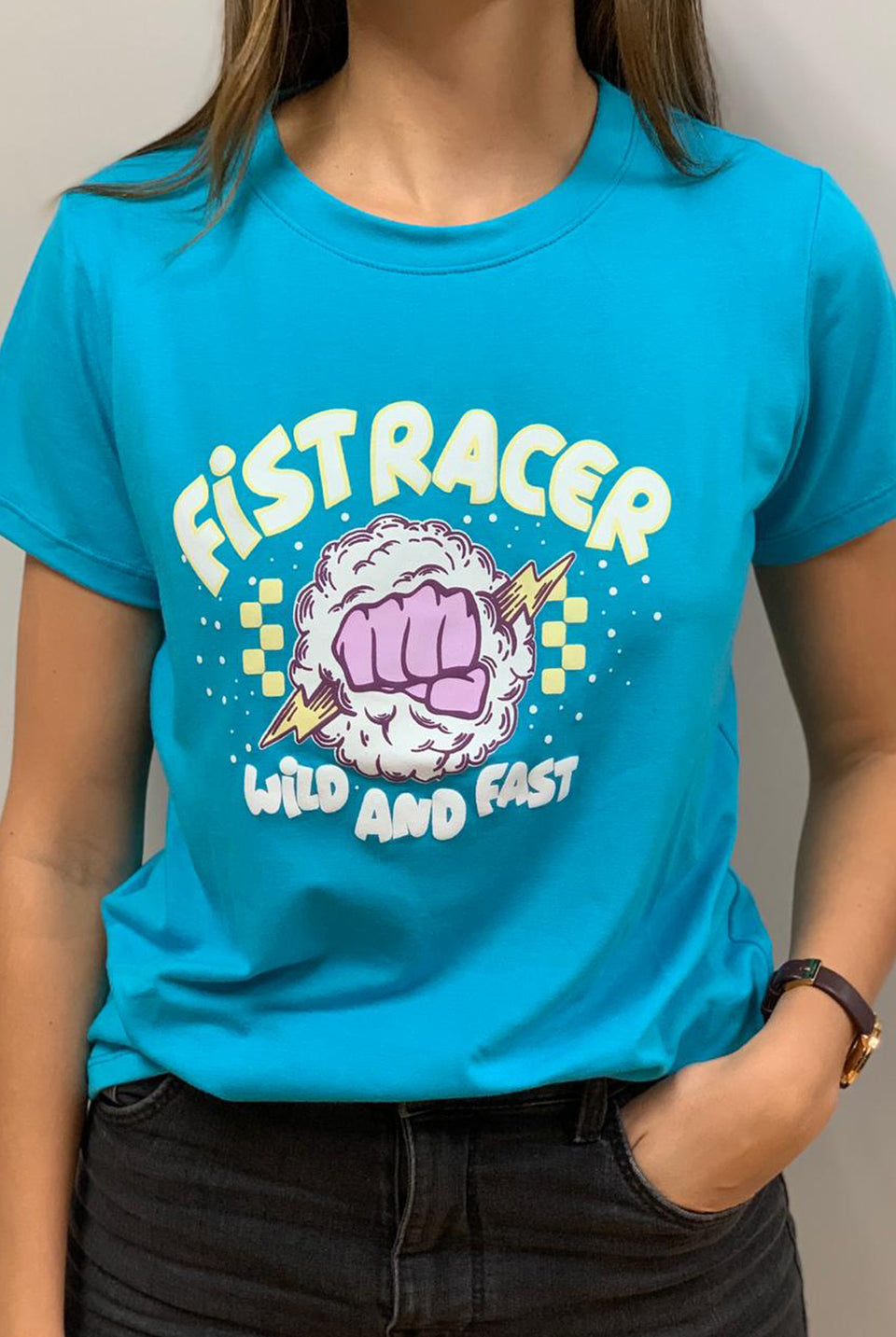 Camiseta fist Racer Azul