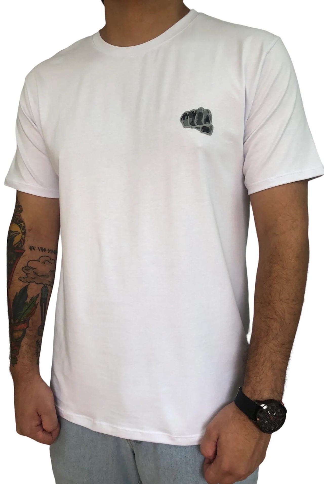 Camiseta Fist  White Camo Gris