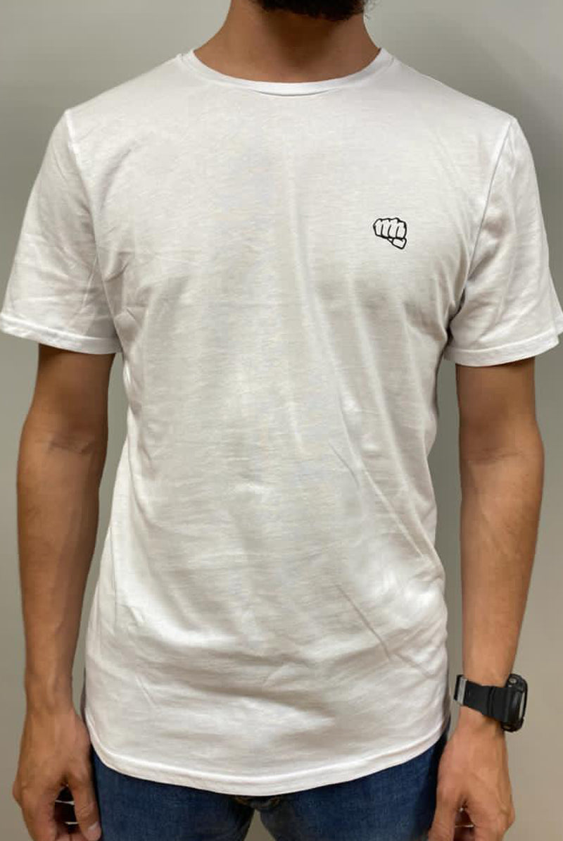 Camiseta Basica Logo Pequeño Estampado Beige
