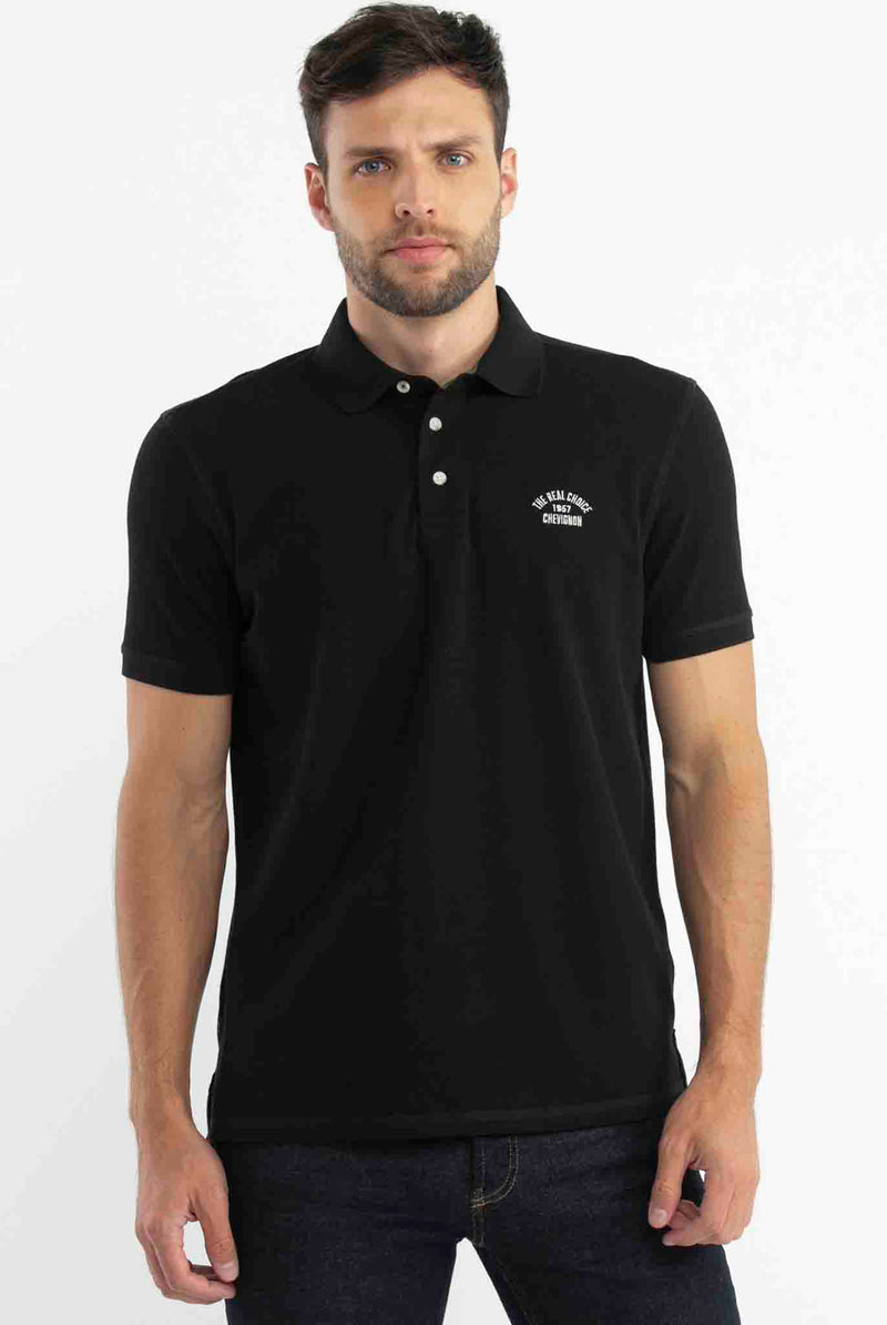 Polo Chevignon Logo The Real Choice Negro