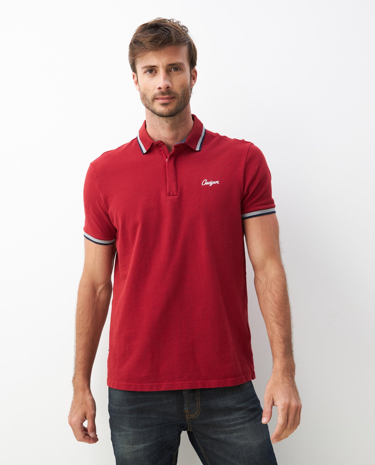 Polo Chevignon Rojo Oscuro